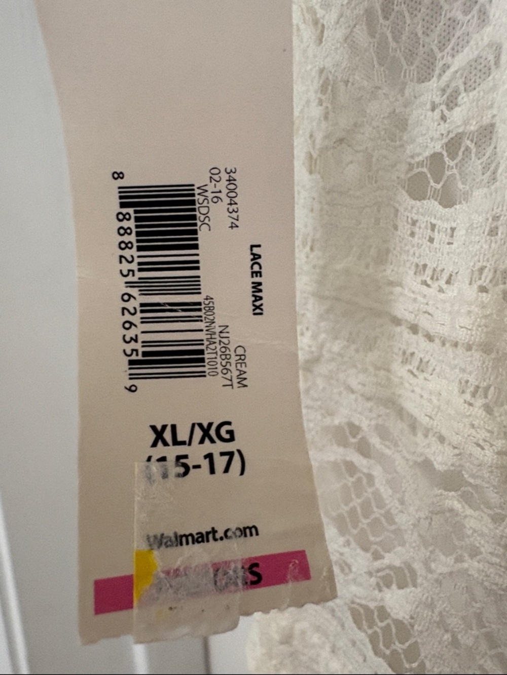 No Boundaries Cream Lace Maxi Skirt with Brown Waist Tie - Picture 2 of 3
